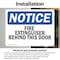 Signmission Fire Extinguisher Behind This Door OSHA Notice Sign, Vinyl Decal, 7in W x 5in L, 2PK OS-2PACK-NS-D-57-L-12595 - alternate 3